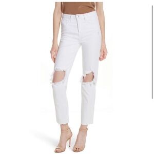 Lagence White Distressed Jeans